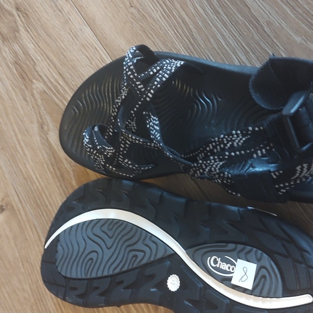 Chaco Black and White Strappy Sandals - Picture 3 of 5